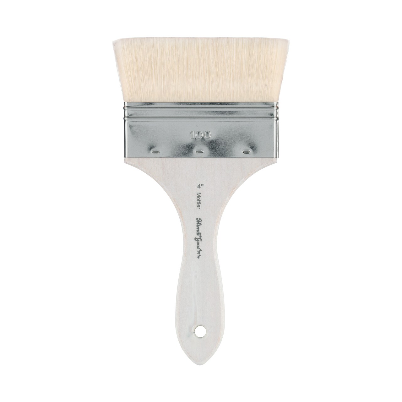 Mimik Synthetic Goat Hair Mottler Paint Brush - Short Handle Flat Watercolor Brush- Soft, Absorbent, Synthetic Paint Brush for Watercolor, Oil & Acrylic- Rust-Proof Ferrule- Handmade in Germany